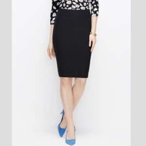 NEW! Ann Taylor Black Stretch Ponte Skirt